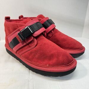 UGG Neumel SnapBack Chukka Boots Men's 11 Samba Red Suede Wool Treadlite Comfort
